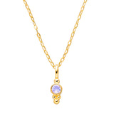 Birthstone necklace June moonstone