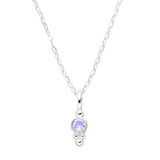 Birthstone necklace June moonstone