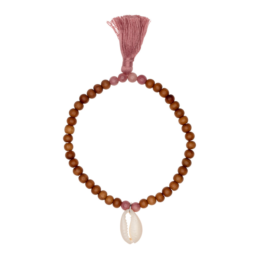 Shanti Bracelet Sandelholz-Stretch, Kauri & Rhodonit