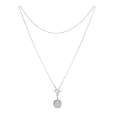 Love Chain Lakshmi with toggle clasp, silver 