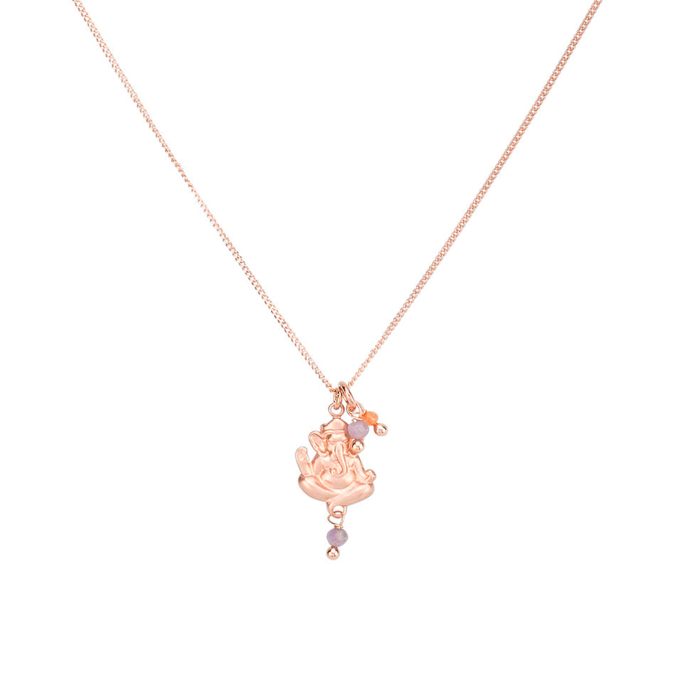 Love Chain Ganesha Roségold mit Edelsteinen