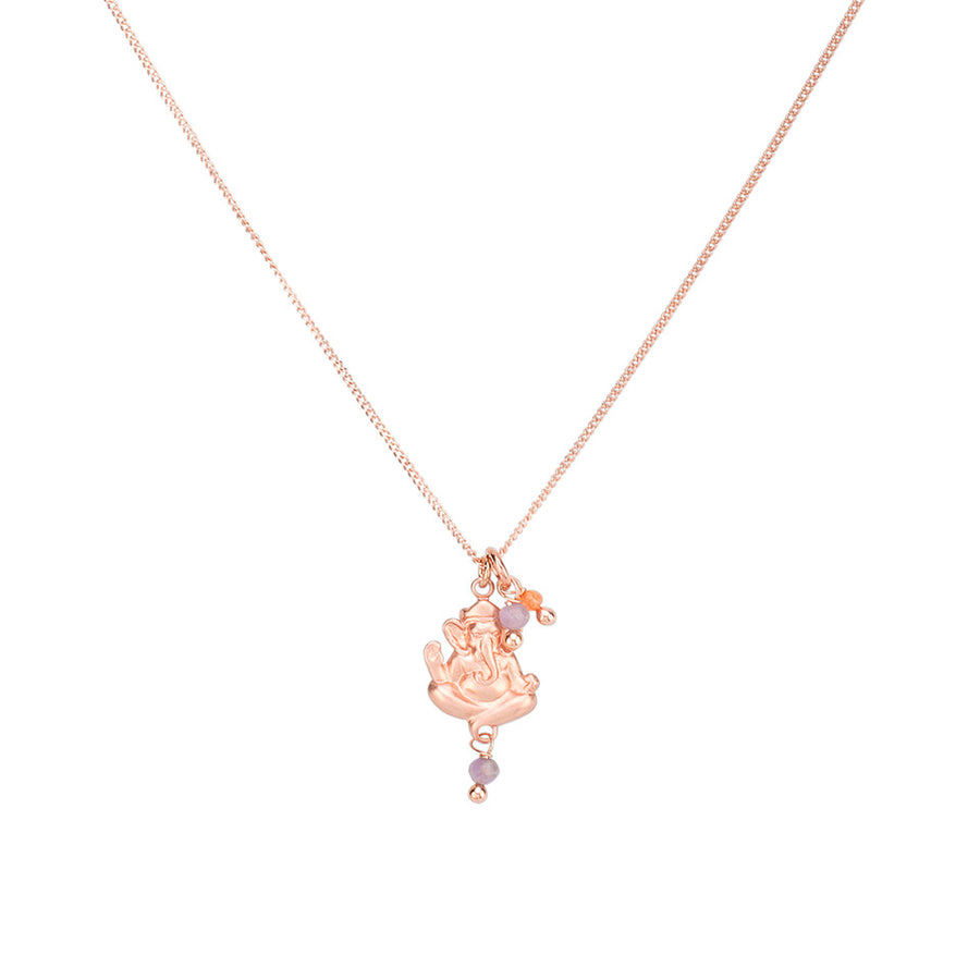 Love Chain Ganesha Roségold mit Edelsteinen