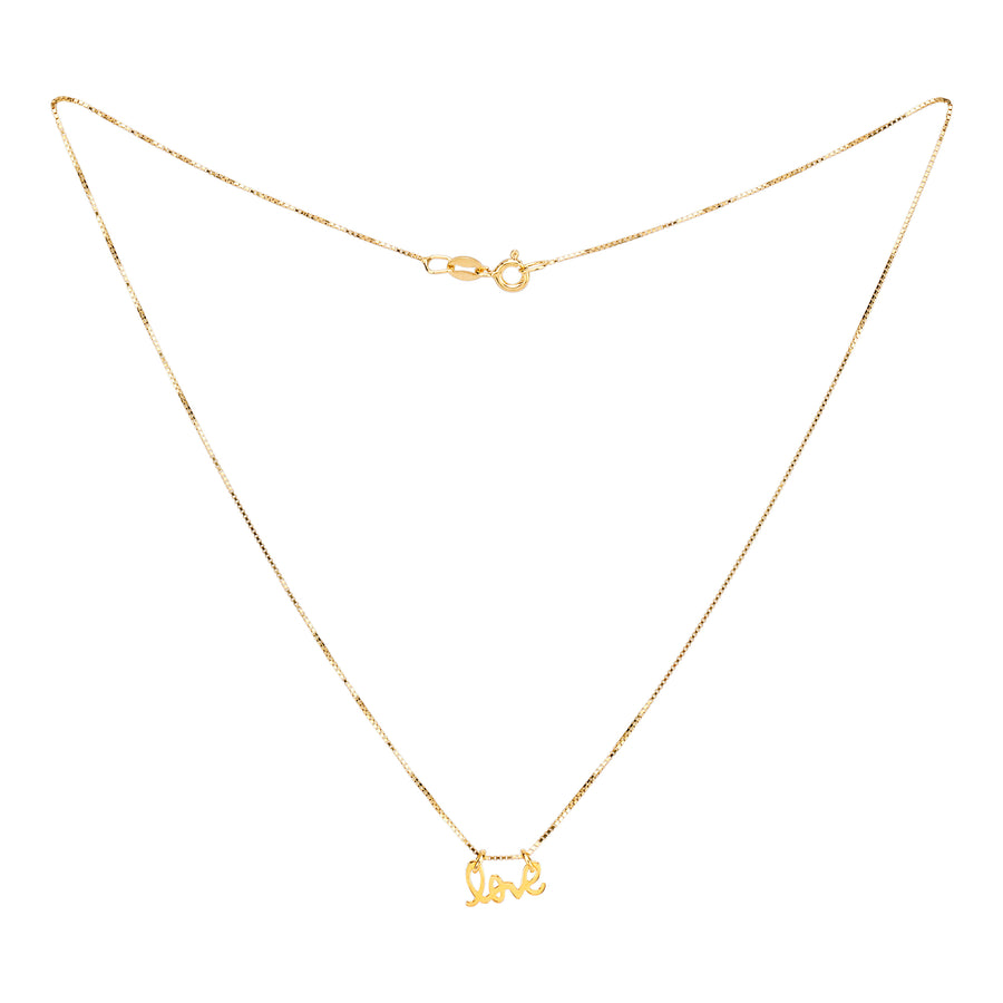 Liefdesketting "LOVE is luck", goud