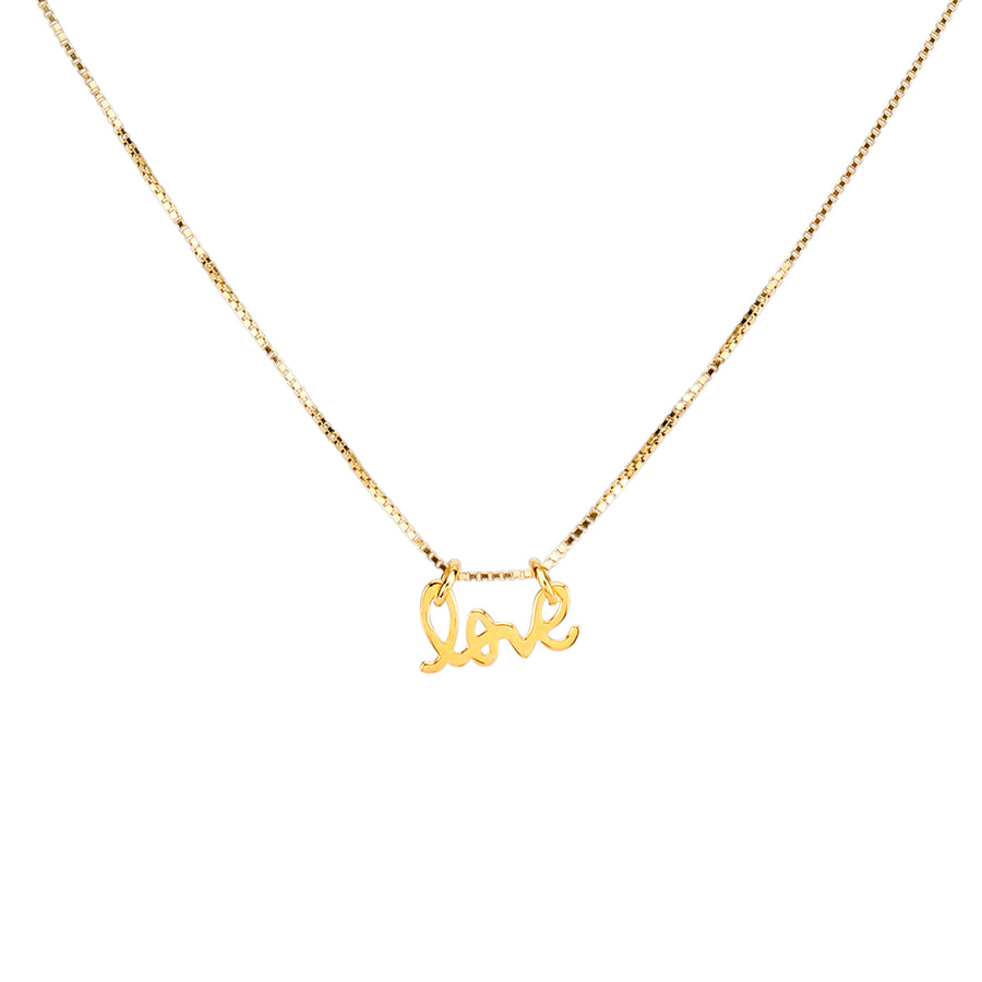 Liefdesketting "LOVE is luck", goud