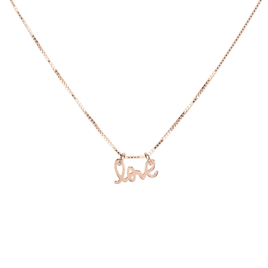 Liefdesketting "LOVE is luck", rosé