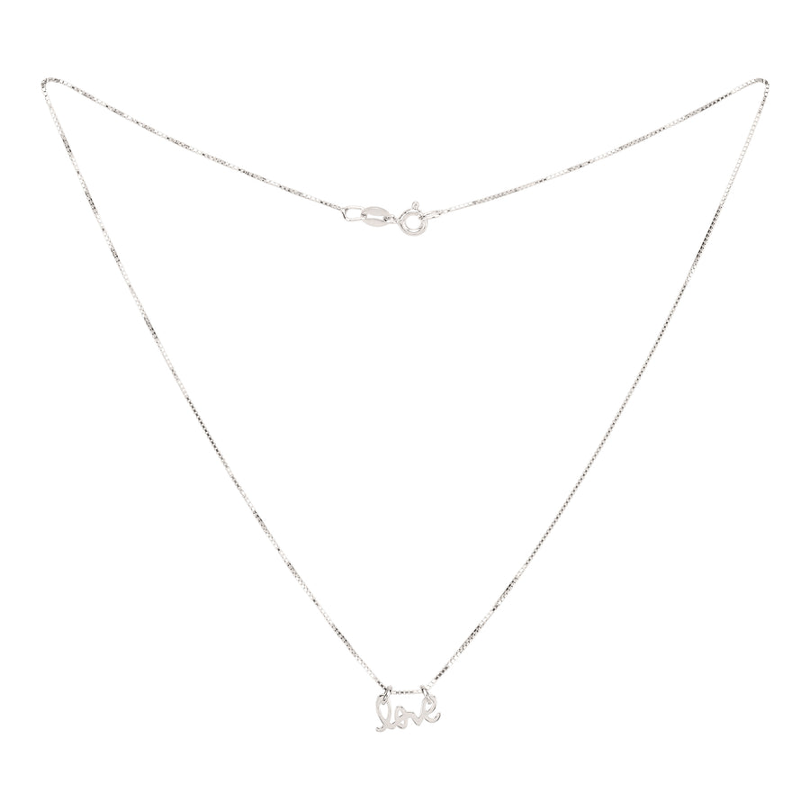 Liefdesketting "LOVE is luck", zilver