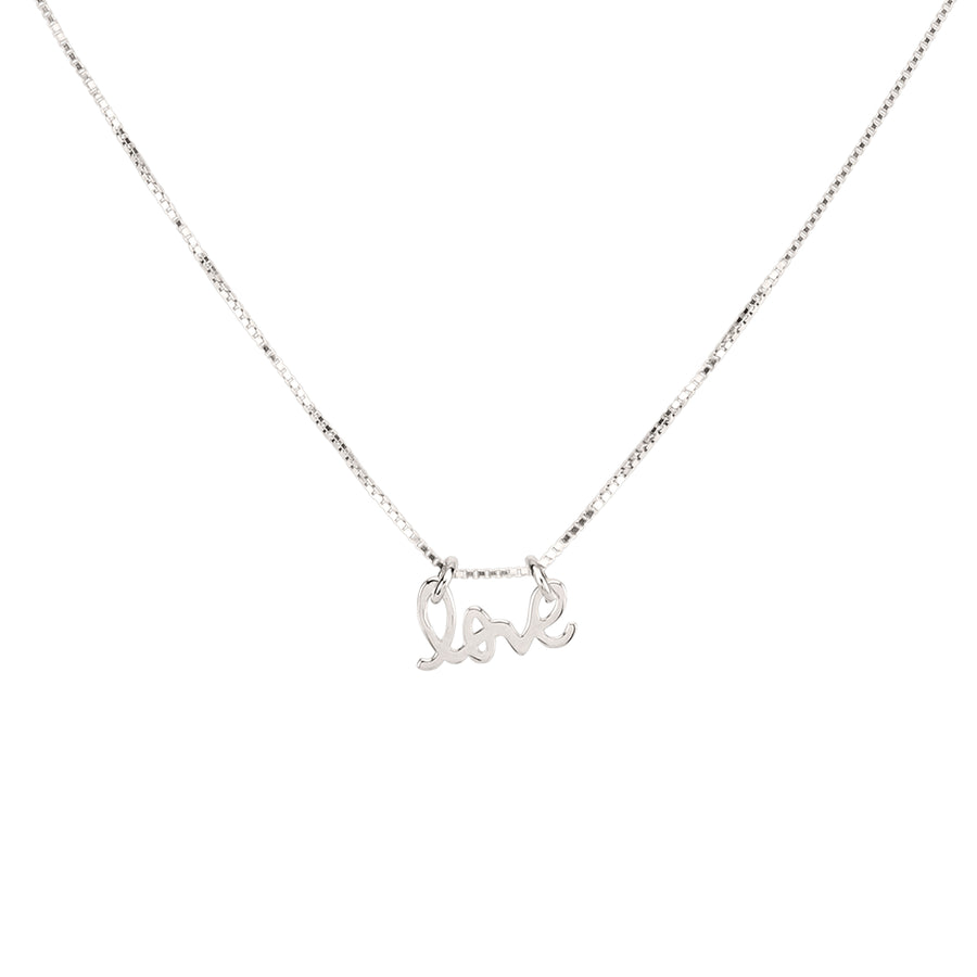 Liefdesketting "LOVE is luck", zilver