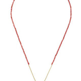 Necklace “My Mantra” coral, gold-silver mix 