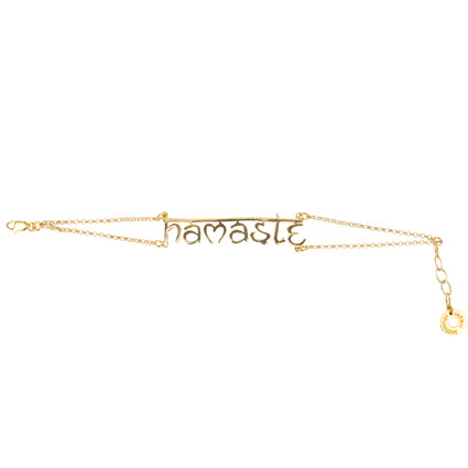 Pulsera namasté "Sánscrito", oro