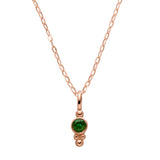 Birthstone necklace May emerald