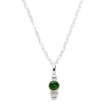 Birthstone necklace May emerald