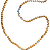 Mala Kette mit Chakra Steinen und Herz Anhänger in Rosévergoldet.