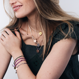 Verstellbare „I am perfect Kette", Creme