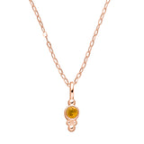 Birthstone necklace November Citrine