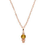 Birthstone necklace October tourmaline