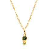 Birthstone necklace October tourmaline