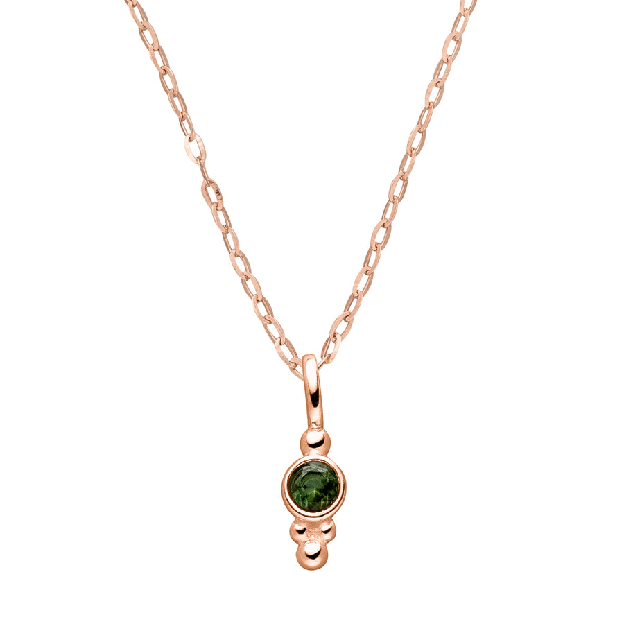 Kette mit Geburtsstein-Anhänger Oktober: Turmalin
