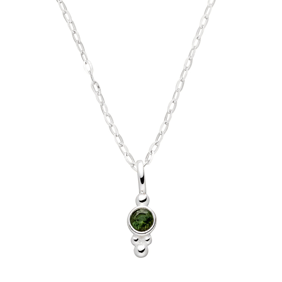 Kette mit Geburtsstein-Anhänger Oktober: Turmalin