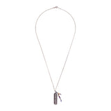Mantra Kette Om Mani Padme Hum. 925 Silber. Mit Amethyst und Citrin.  50 oder 60 cm lang.