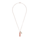 Mantra Kette rosévergoldet 925 Silber. Om Mani Padme Hum Mantra Gravur. 50/60 cm lang