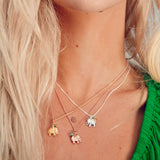 Love necklace Happy Elephant rose gold with citrines