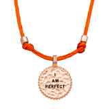 Adjustable “I am perfect necklace”, saffron