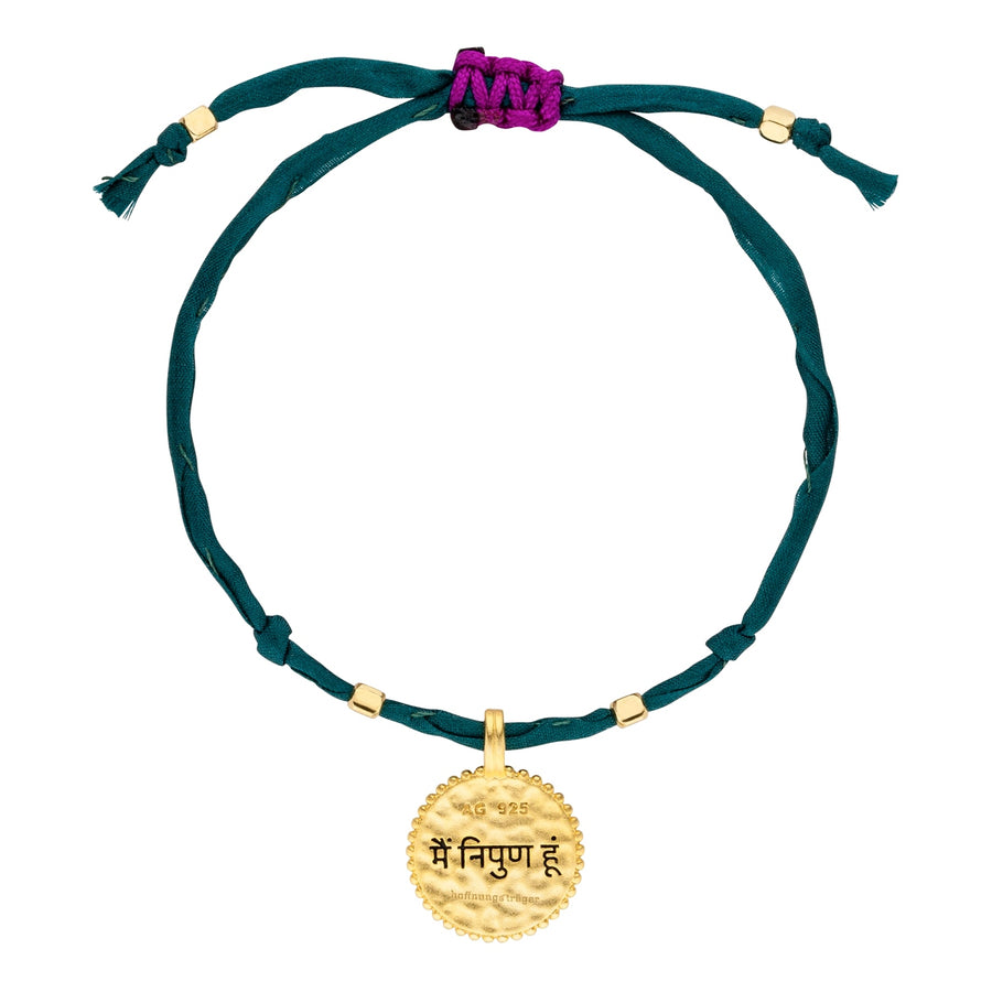 Pulsera de seda "Soy perfecto", forrest