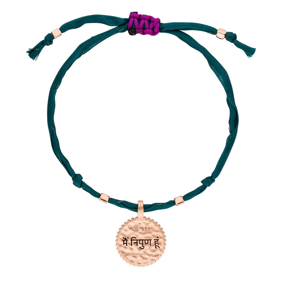 Pulsera de seda "Soy perfecto", forrest