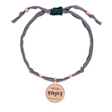 Silk bracelet „I am perfect“, grey