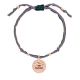 Seidenarmband „I am Perfect“ Grau