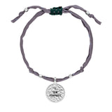 Seidenarmband „I am Perfect“ Grau