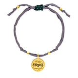 Seidenarmband „I am Perfect“ Grau