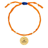 Silk bracelet “I am perfect” saffron