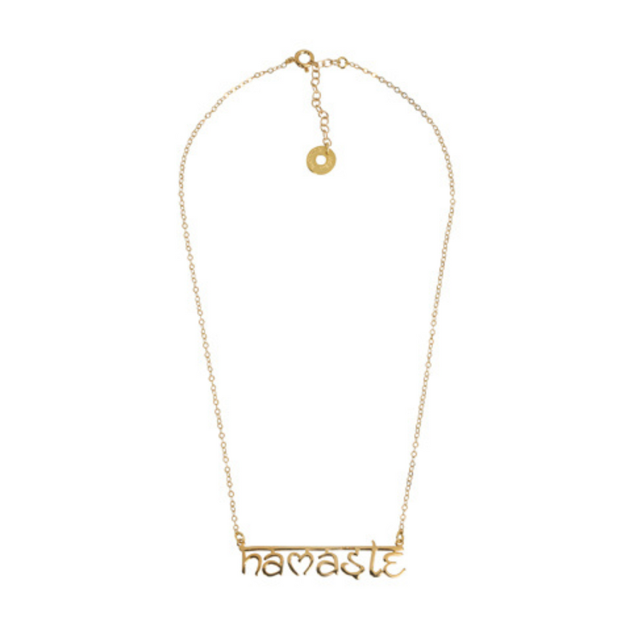 Namaste Stilteketting "Sanskriet", Goud