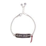 Armband mit Mantra Om Mani Padme Hum Gravur in Sterlingsilber.