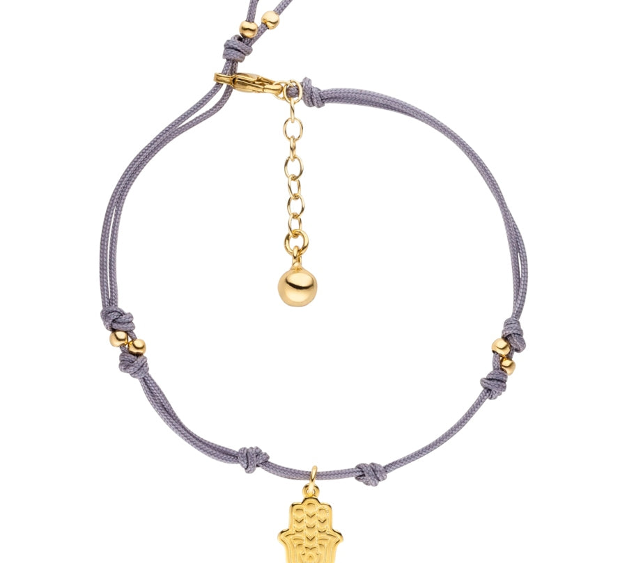 Hamsa Hand Manifestations-Armband Anthrazit
