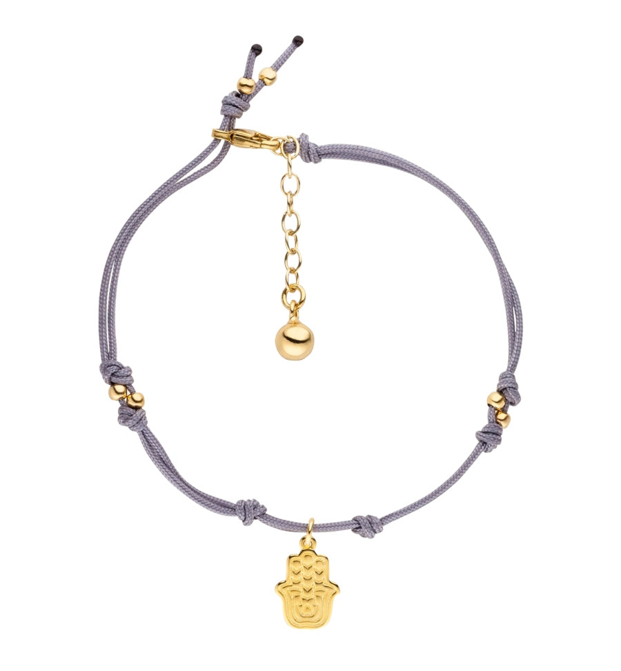 Maak een wens manifestatie armband, antraciet