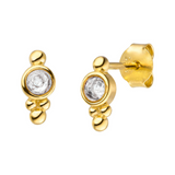 April Birthstone Earrings White Topaz