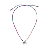 Längenverstellbare Choker Kette mit Sonne Anhänger in 925 Silber und Aquamarin Edelstein.